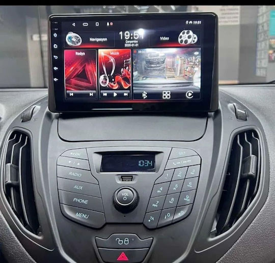 Lenovo Ηχοσύστημα Αυτοκινήτου για Ford Tourneo / Courier 2014> (Bluetooth/USB/WiFi/GPS/Apple-Carplay/Android-Auto) με Οθόνη Αφής 9"