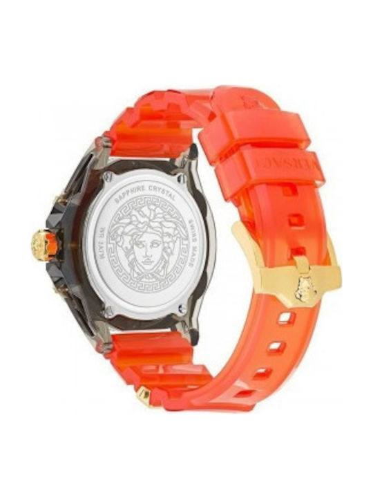 Versace Icon Ρολόι Μπαταρίας με Καουτσούκ Λουράκι Versace Icon Ρολόι Μπαταρίας με Καουτσούκ Λουράκι