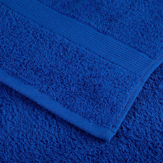 vidaXL Set 10 Hotel Face Towels 100x50 cm 600gsm Blue