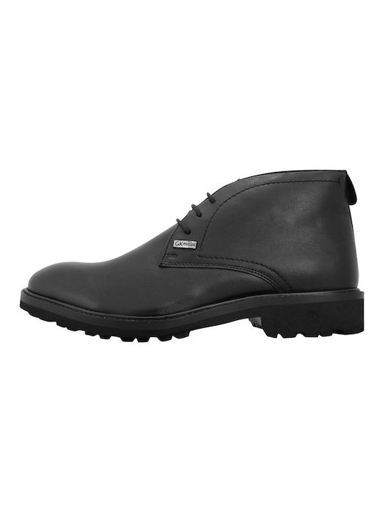 GK Uomo Men's Leather Boots Black