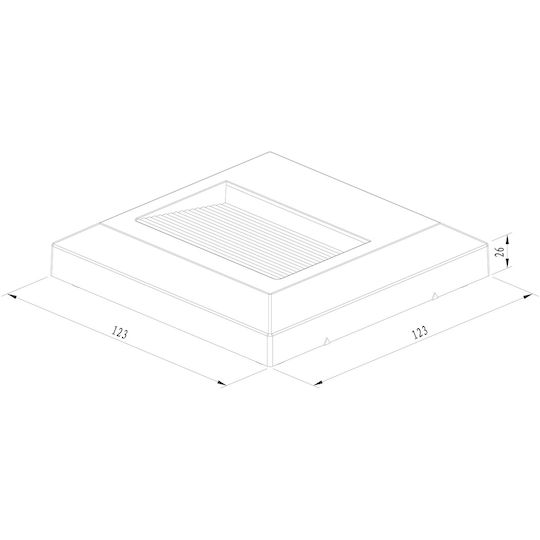 Heronia HER-06 Wall-Mounted Outdoor Lighting Ceiling Lamp LED IP65 3W with Warm White Light 3x12.3cm