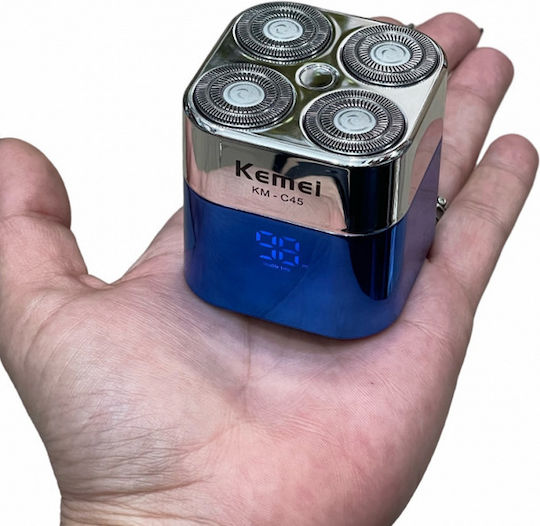 Kemei KM-C45 Περιστρεφόμενη Ξυριστική Μηχανή Προσώπου Επαναφορτιζόμενη / Με Καλώδιο