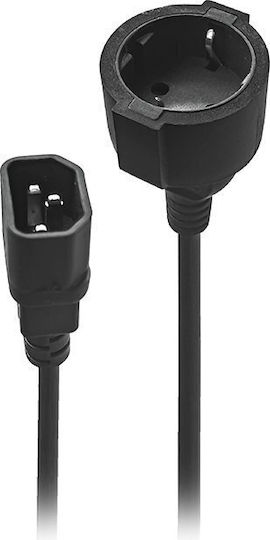 NOD Schuko - IEC C14 Kabel 0.2m Schwarz