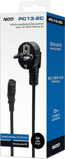NOD Schuko - IEC C13 Cablu 2m Negru