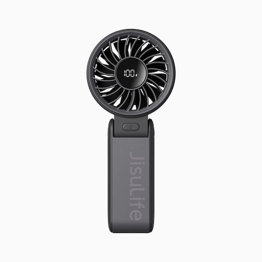 Jisulife Luxury Portable Fan Life7 Digital LED Display 3600mAh 5 Wind Speeds Black