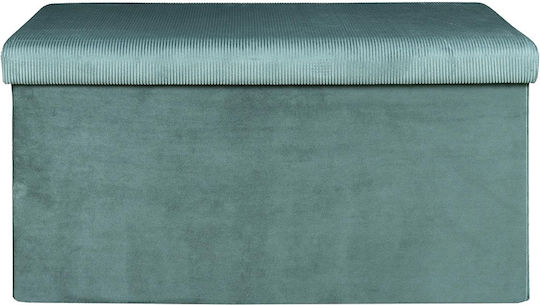 Bankhocker Mit Stauraum Gepolstert Mit Samt Weiß 77x38x38cm