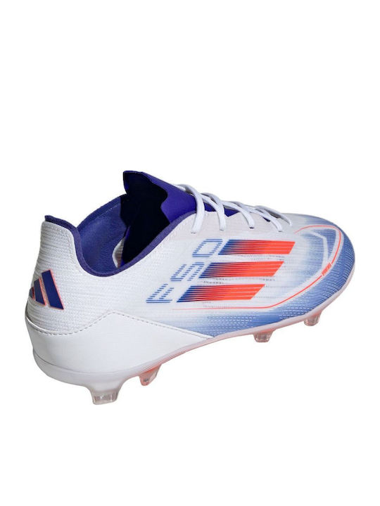 F50 Pro FG FG Детски Футболни Обувки с Бутони Облачно Бели / Слънчево Червени / Ясно Сини