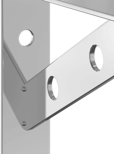 vidaXL Heavy-Duty Stainless Steel Shelf Brackets Silver 150x25mm 4pcs 30296