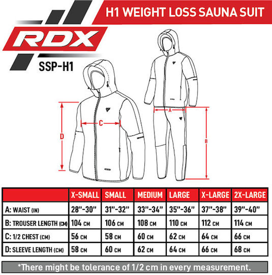 Rdx Clothing Sauna Suit H1 Blue