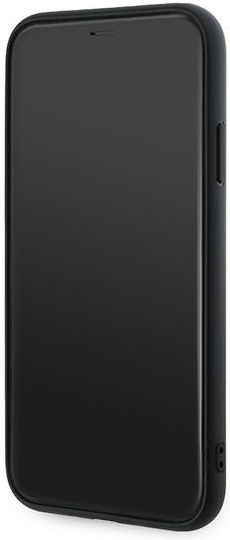 Karl Lagerfeld Diagonal Quilted Script Umschlag Rückseite Silikon / Kunststoff / Leder Schwarz (iPhone 11)