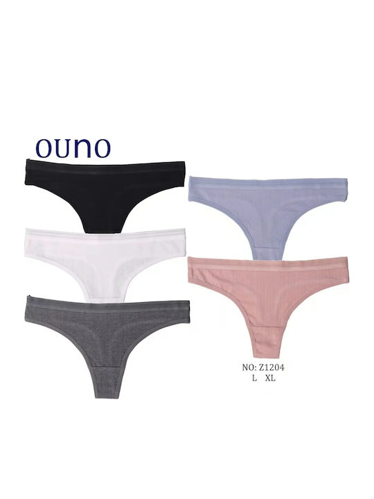 Βαμβακερά Γυναικεία String MultiPack Μονοχρωμα