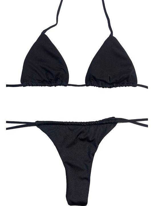 Set Bikini Triangle with Light Padding Black