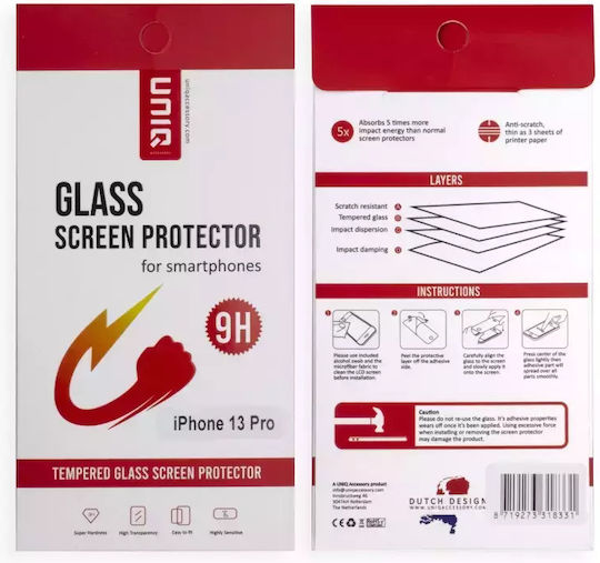 Uniq Gehärtetes Glas (iPhone 17e / 16e / 14 / 13 / 13 Pro)