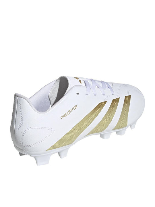 adidas Predator Club Pantofi de Fotbal cu crampoane Albe