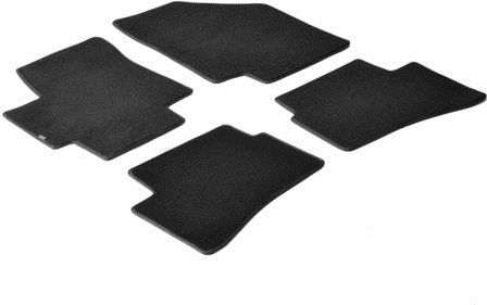 Lampa Set of Front and Rear Mats 4pcs for Kia Rio Hyundai Accent Black