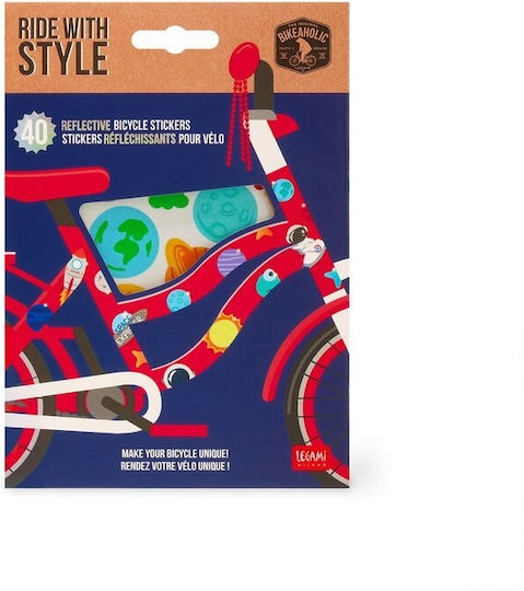 Reflective Bicycle Stickers Space 40pcs Legami