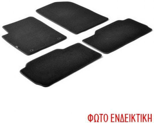 Lampa Set of Front and Rear Mats 4pcs Tray Type for Peugeot 107 Toyota Aygo Citroen C1 Black