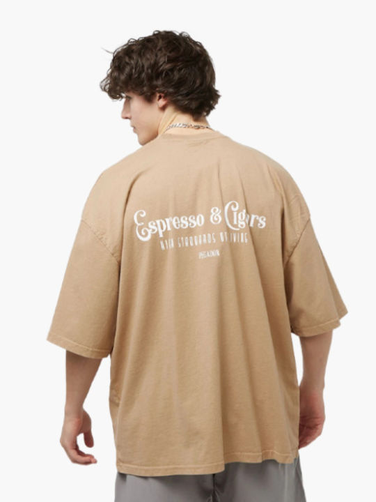 Pegador T-shirt Bărbătesc cu Mânecă Scurtă BROWN PGDR-2524-351