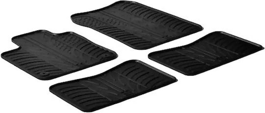 Lampa Set of Front and Rear Mats 4pcs Tray Type for Renault Twingo Black