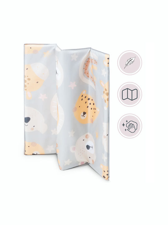 Moby System Teddy Bear Playpen with Mattress Gray 100x97cm