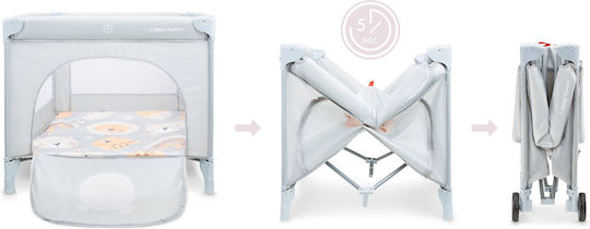 Moby System Teddy Bear Laufstall mit Matratze Gray 100x97cm