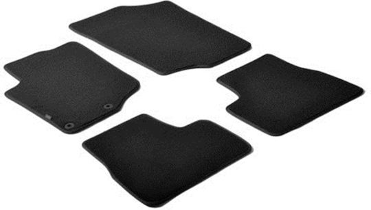 Lampa Set of Front and Rear Mats 4pcs for Peugeot 207 2013-2014 Black