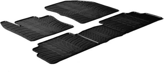 Lampa Set of Front and Rear Mats 5pcs Tray Type for Toyota Verso 2018 Black