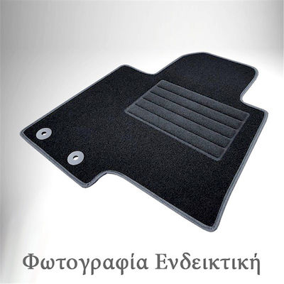 Cik Set of Front and Rear Mats 4pcs from Carpet for Toyota Aygo Black