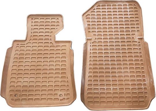 Auto Gs Set of Front and Rear Mats 4pcs Tray Type for BMW E87 2005+ Brown