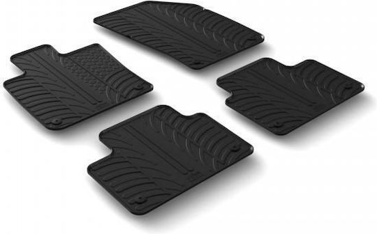 Lampa Set of Front and Rear Mats 4pcs Tray Type for Volvo V60 Black