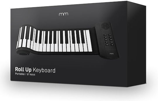 Mikamax Tastatur Roll Up mit 61 Tasten Schwarz