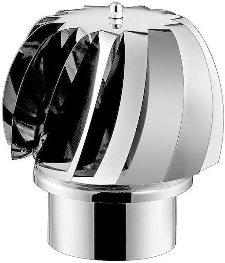Καπέλο Καπνοδόχου Inox 120mm Ασημί