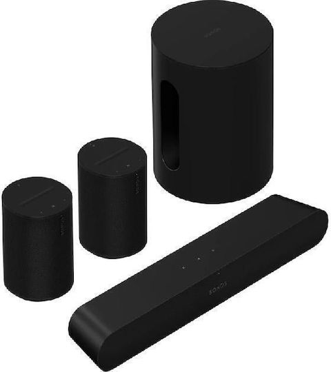 Sonos Home Cinema Speaker Set 5.1 Immersive Set Built-in WiFi Dolby Atmos Black with Wireless Speakers