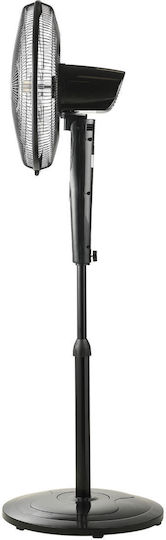 Estia Aeropulse Mit Rundem Sockel Ventilator 50W Lüfterdurchmesser 40cm Schwarze