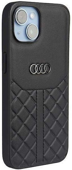 Audi Umschlag Rückseite Leder / Kunststoff Schwarz (iPhone 14)