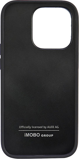 Audi Umschlag Rückseite Leder / Kunststoff Schwarz (iPhone 14 Pro)