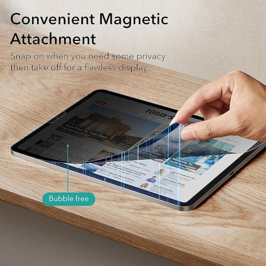 ESR Magnetic 0.33mm Privacy Screen Protector (iPad Pro 12,9) Μαύρο