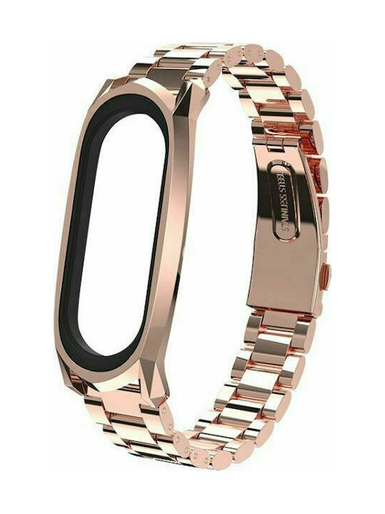 Mijobs Tech-Protect Λουράκι Metal Ροζ Χρυσό (Mi Band 5)