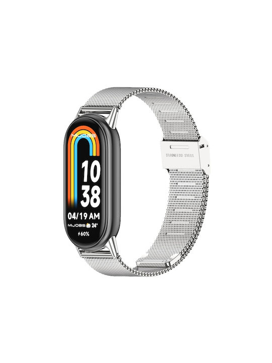 Tech-Protect Λουράκι Ανοξείδωτο Ατσάλι Γκρι (Xiaomi Smart Band 8)