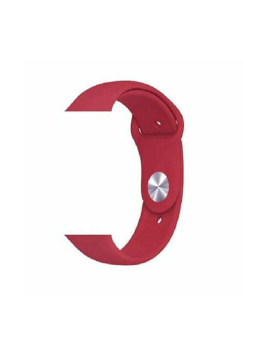 Armband Silikon mit Pin Rot (Apple Watch 44/45/46mm/Ultra 49mm)