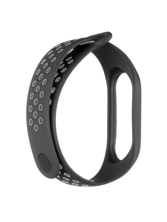 Handodo Double Armband Silikon mit Pin Schwarz (Mi Band 3/Mi Smart Band 4) 2447639