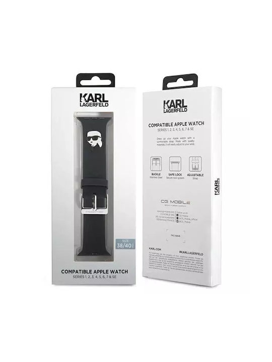 Karl Lagerfeld Karl Head Strap Silicone Black (Apple Watch 38/40/41/42mm)