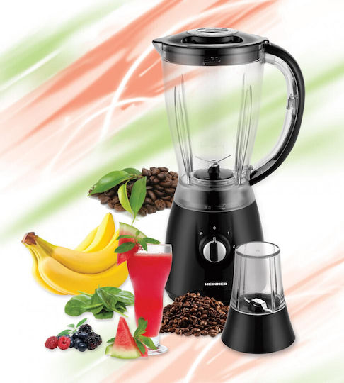 Heinner Μπλέντερ με Πλαστική Κανάτα 1.5 lt 500W Μαύρο HBL-500R