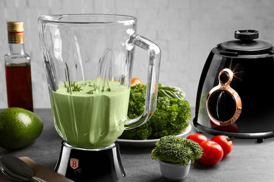 Berlinger Haus Μπλέντερ για Smoothies με Γυάλινη Κανάτα 1.5lt 600W Μαύρο BH-9025