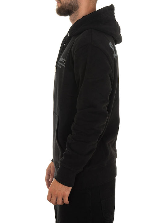 Superdry M D1 Φούτερ Black με Κουκούλα
