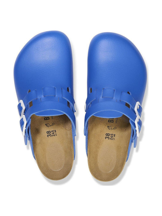 Birkenstock Kay Pro Damen Leder Anatomisch Clogs Blau