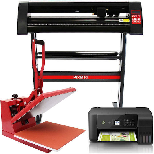 Pixmax 38cm Clam Heat Press Vinyl Cutter Printer