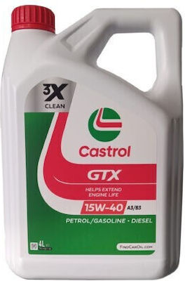 Castrol Συνθετικό Λάδι Αυτοκινήτου Gtx 15W-40 A3/B3 4lt