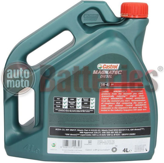 Castrol Magnatec Diesel DPF Синтетичен Масло за Автомобили 5W-40 4лт