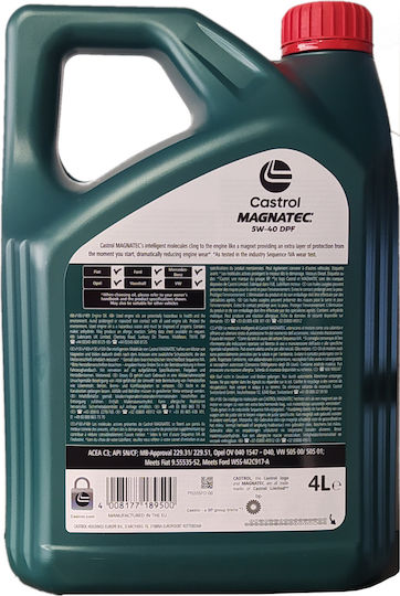 Castrol Magnatec Diesel DPF Синтетичен Масло за Автомобили 5W-40 4лт